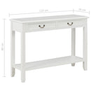 Console Table White 110x35x80 cm Wood