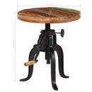 Side Table 45x(45-62) cm Solid Reclaimed Wood and Cast Iron