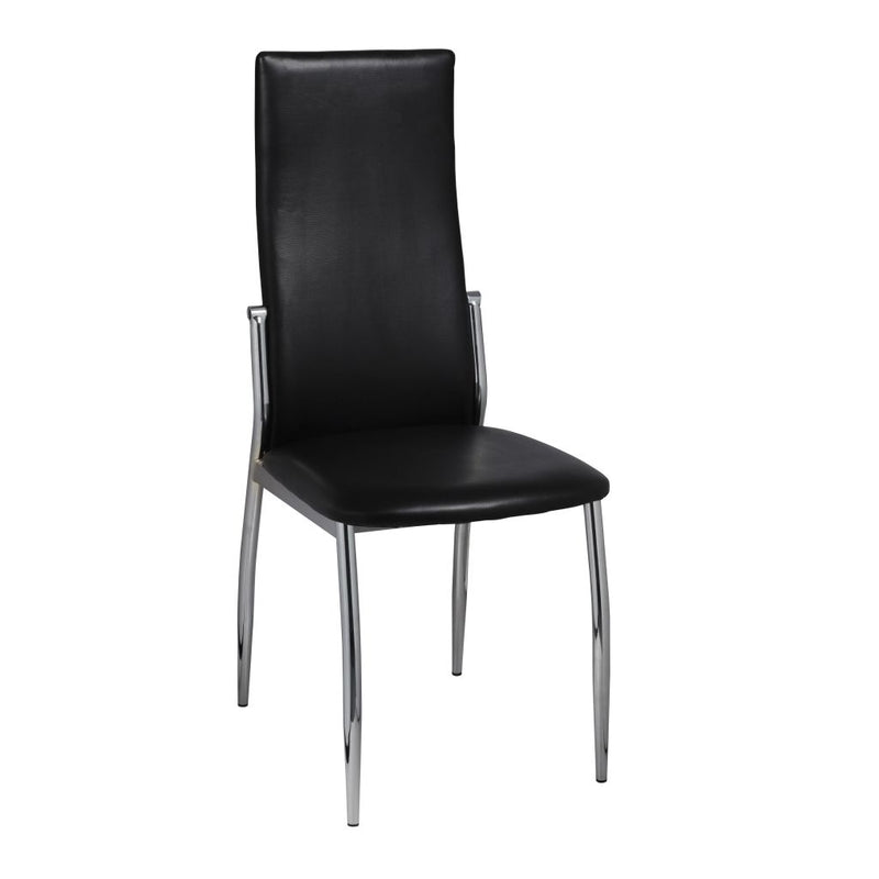 Dining Chairs 2 pcs Black Faux Leather