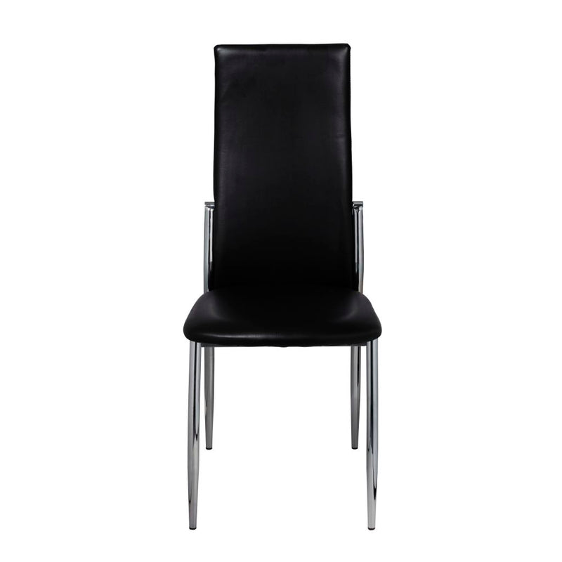 Dining Chairs 2 pcs Black Faux Leather