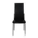 Dining Chairs 4 pcs Black Faux Leather