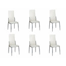 Dining Chairs 6 pcs White Faux Leather