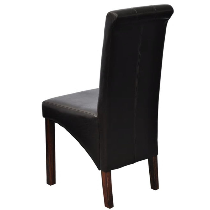 Dining Chairs 2 pcs Brown Faux Leather