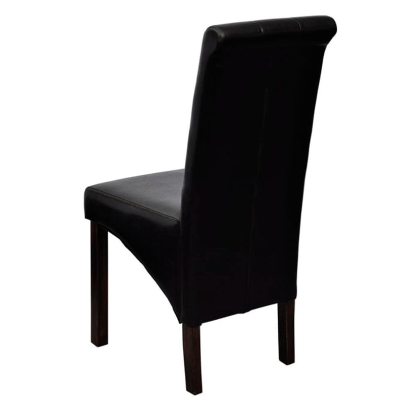 Dining Chairs 2 pcs Black Faux Leather