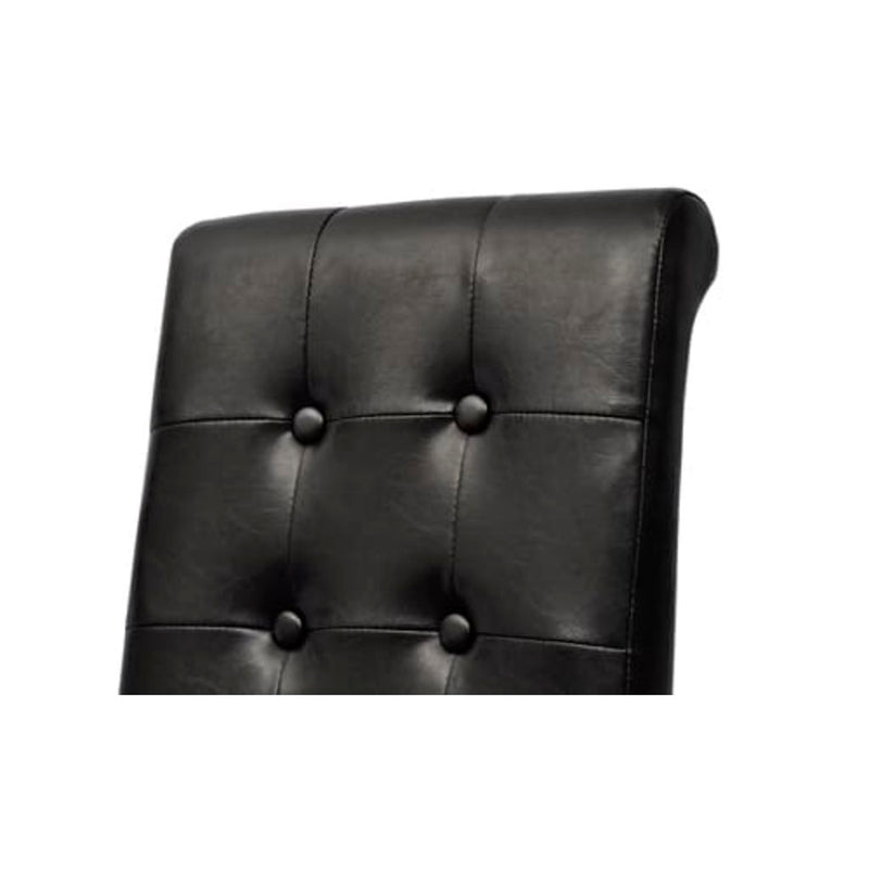 Dining Chairs 2 pcs Black Faux Leather