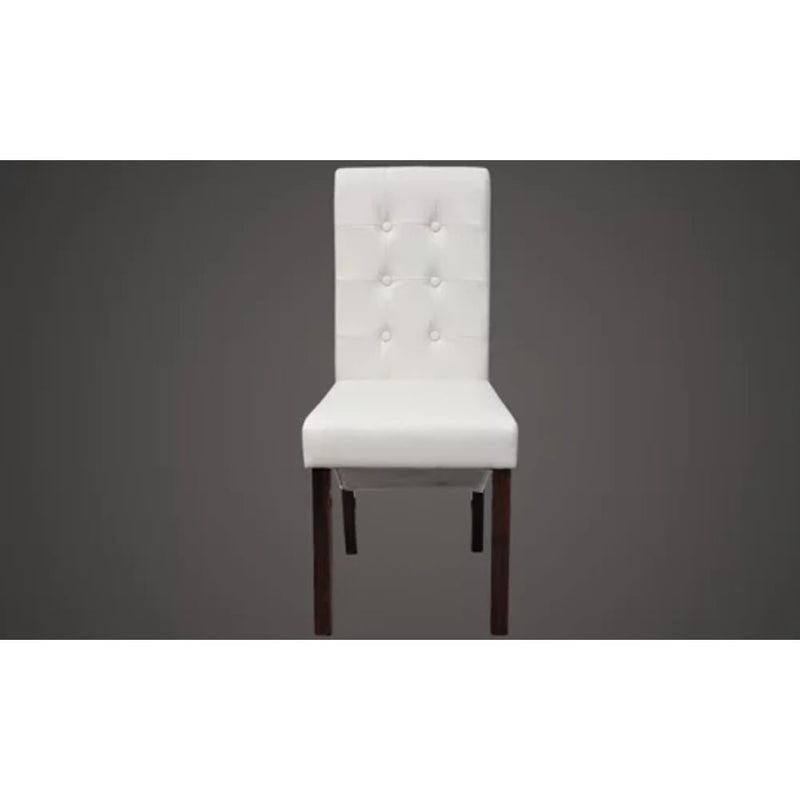 Dining Chairs 2 pcs White Faux Leather