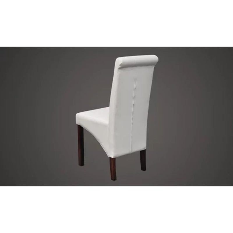 Dining Chairs 2 pcs White Faux Leather