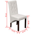 Dining Chairs 2 pcs White Faux Leather