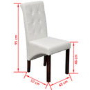 Dining Chairs 2 pcs White Faux Leather