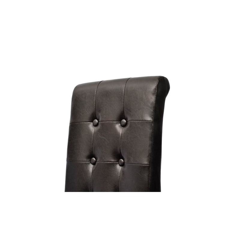 Dining Chairs 4 pcs Black Faux Leather