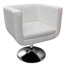 Bar Chairs 2 pcs White Faux Leather