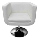 Bar Chairs 2 pcs White Faux Leather