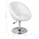 Bar Chair White Faux Leather