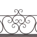 Garden Bench 132 cm Steel Antique Brown