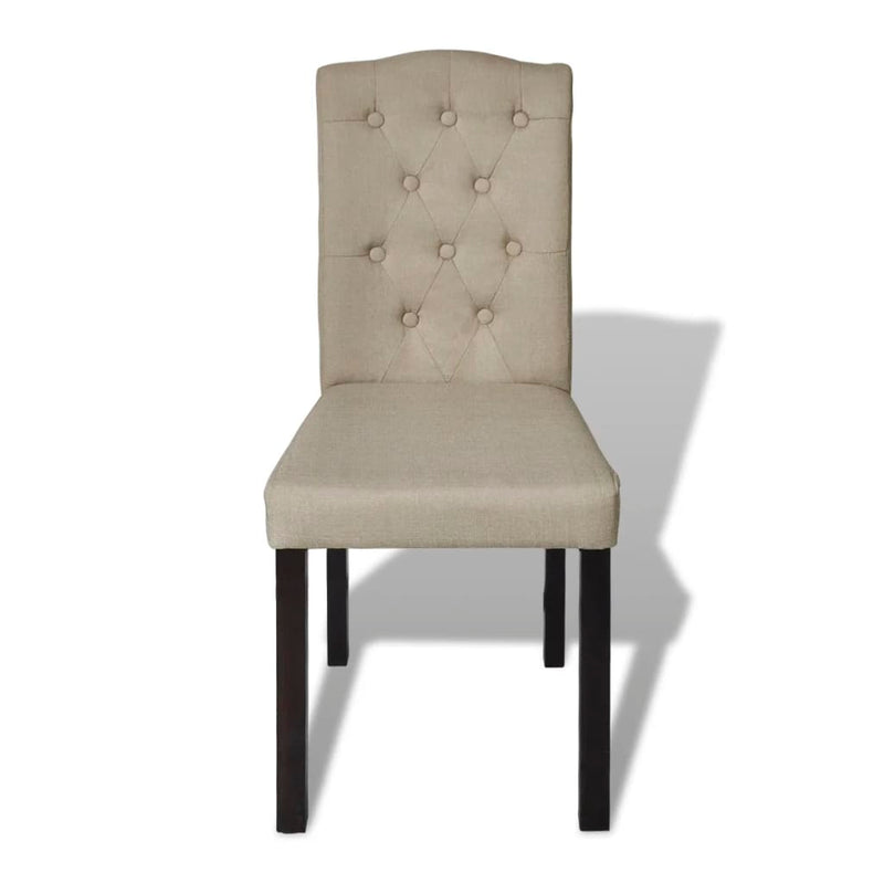 Dining Chairs 4 pcs Beige Fabric