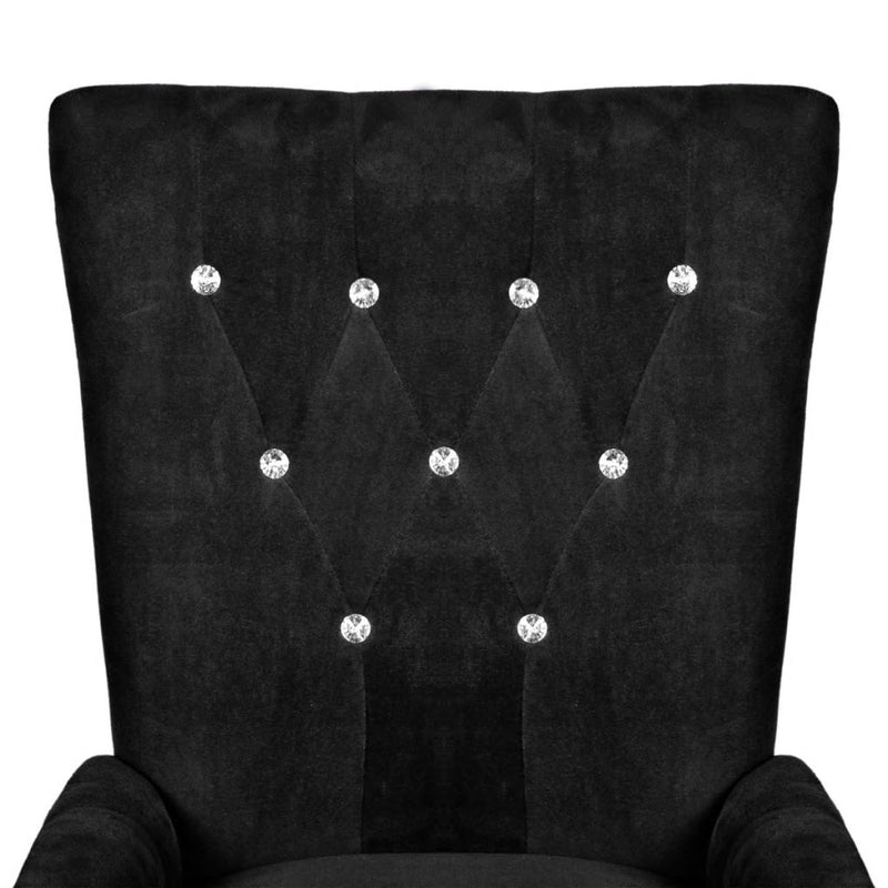 Armchair Black Velvet