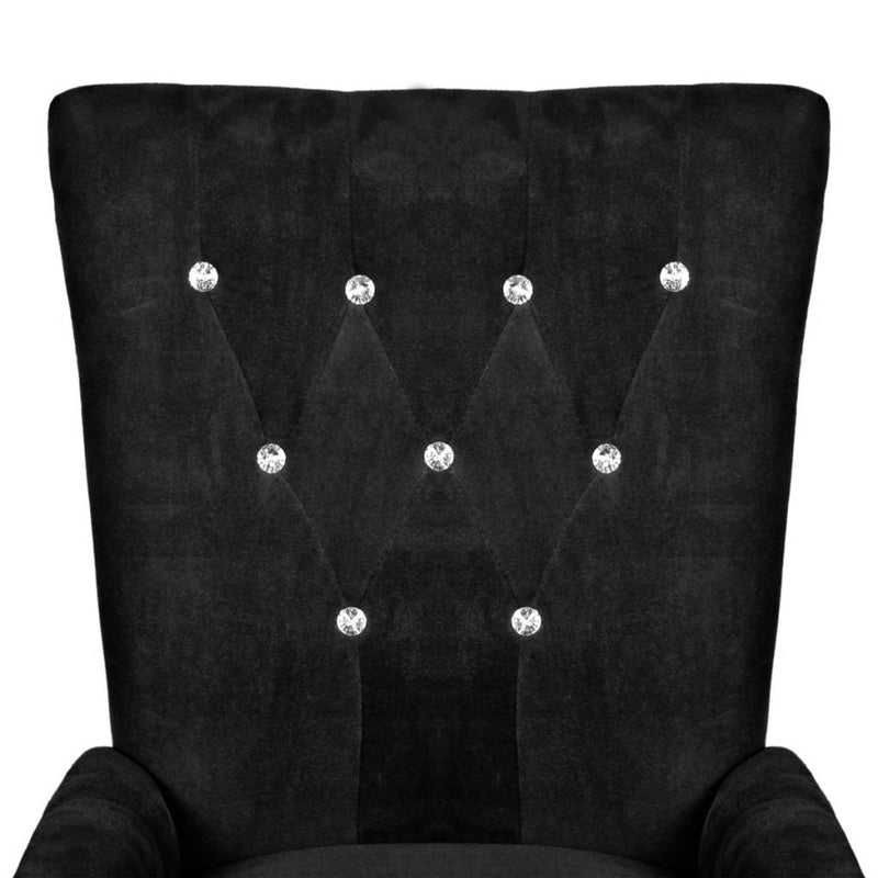 Armchair Black Velvet