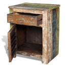 End Table with 1 Drawer 1 Door Reclaimed Wood