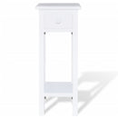 Side Table with Drawer White