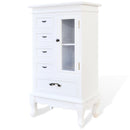 Cabinet with 5 Drawers 2 Shelves White