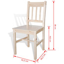 Dining Chairs 2 pcs Pinewood