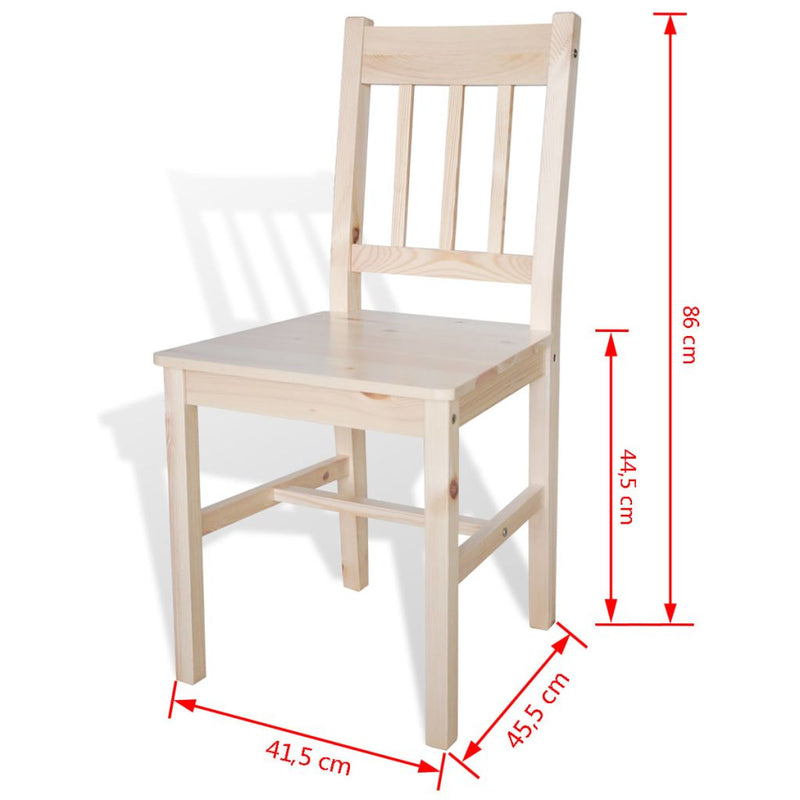 Dining Chairs 2 pcs Pinewood