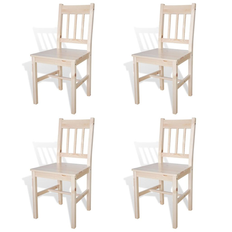 Dining Chairs 4 pcs Pinewood