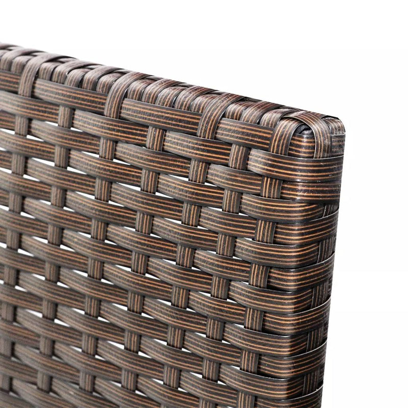 3 Piece Garden Lounge Set with Cushions Poly Rattan Brown