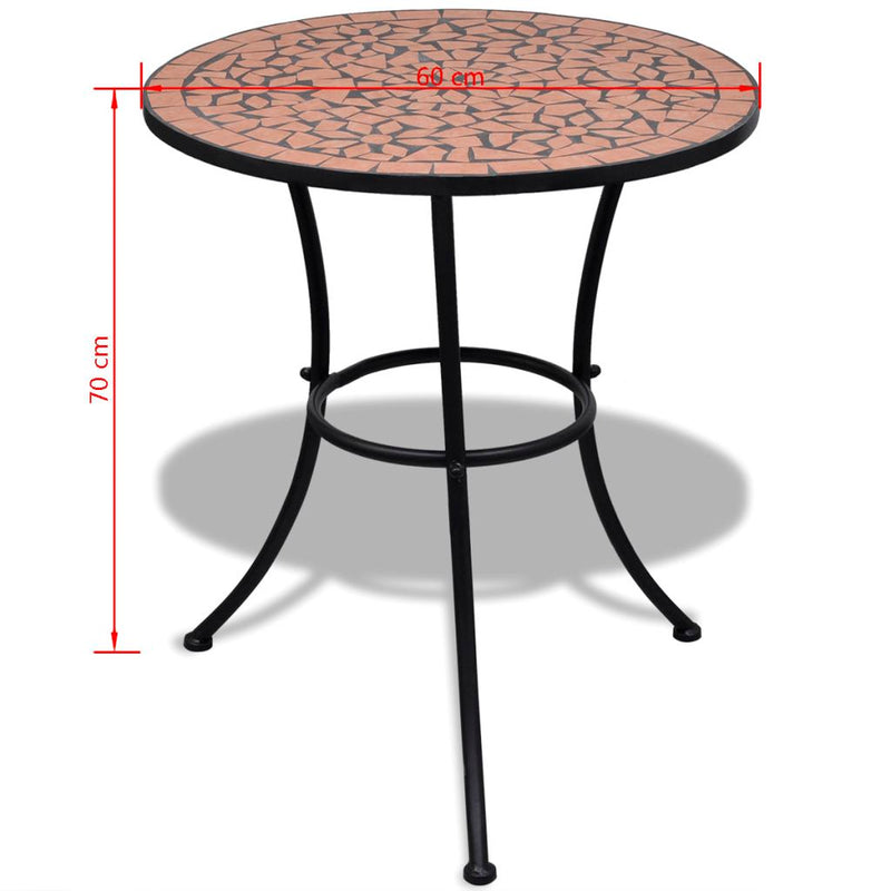 Bistro Table Terracotta 60 cm Mosaic