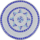 Bistro Table Blue and White 60 cm Mosaic
