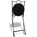 Folding Bistro Chairs 2 pcs Ceramic Black and White