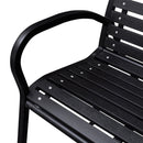 Garden Bench 125 cm Steel and WPC Black
