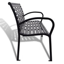 Garden Bench 125 cm Steel and WPC Black