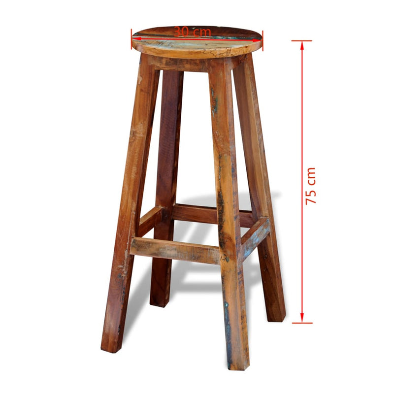 Bar Stool Solid Reclaimed Wood