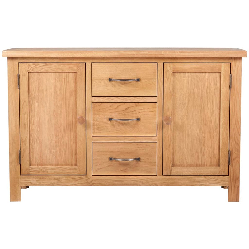 Sideboard with 3 Drawers 110x33,5x70 cm Solid Oak Wood