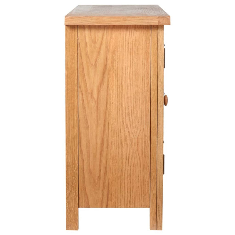 Sideboard with 3 Drawers 110x33,5x70 cm Solid Oak Wood