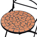 3 Piece Bistro Set Ceramic Tile Terracotta