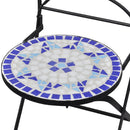 3 Piece Bistro Set Ceramic Tile Blue and White