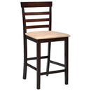 Bar Chairs 2 pcs Brown Fabric