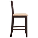 Bar Chairs 2 pcs Brown Fabric