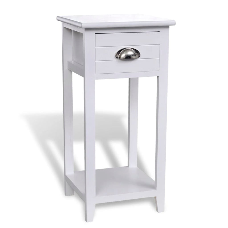 Nightstand with 1 Drawer White