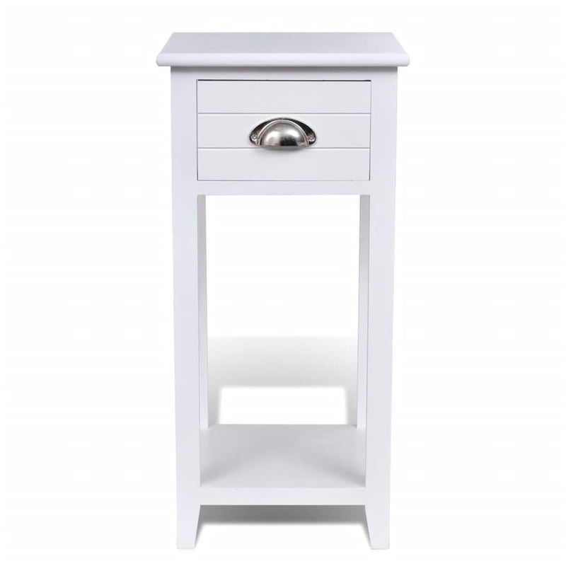 Nightstand with 1 Drawer White