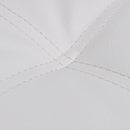 Chaise Longue with Pillow White Faux Leather