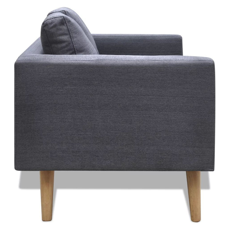 Sofa 2-Seater Fabric Dark Grey