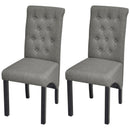 Dining Chairs 2 pcs Light Grey Fabric