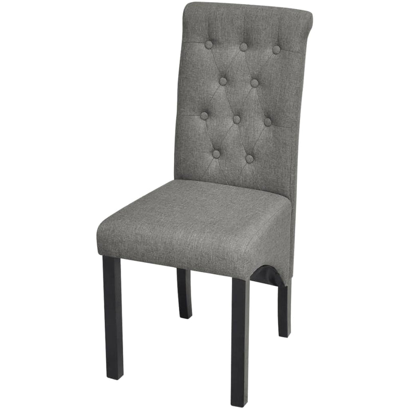 Dining Chairs 2 pcs Light Grey Fabric