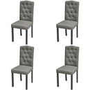 Dining Chairs 4 pcs Light Grey Fabric
