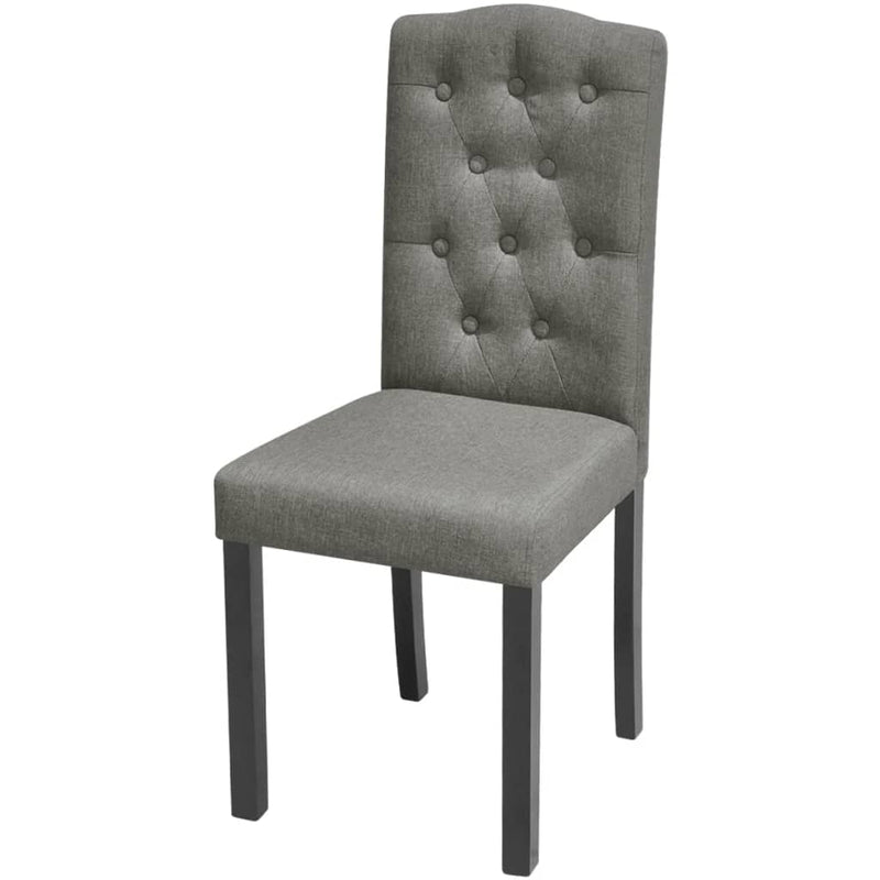 Dining Chairs 4 pcs Light Grey Fabric