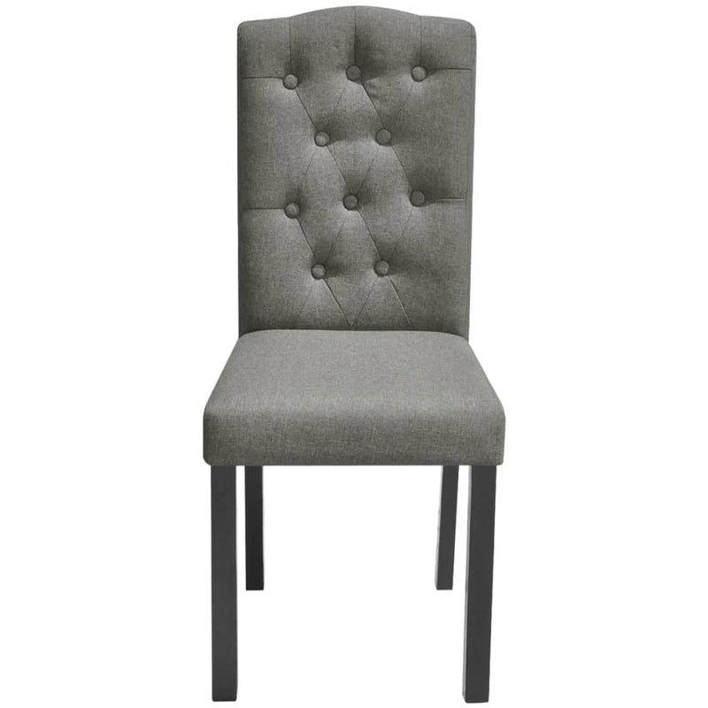 Dining Chairs 4 pcs Light Grey Fabric