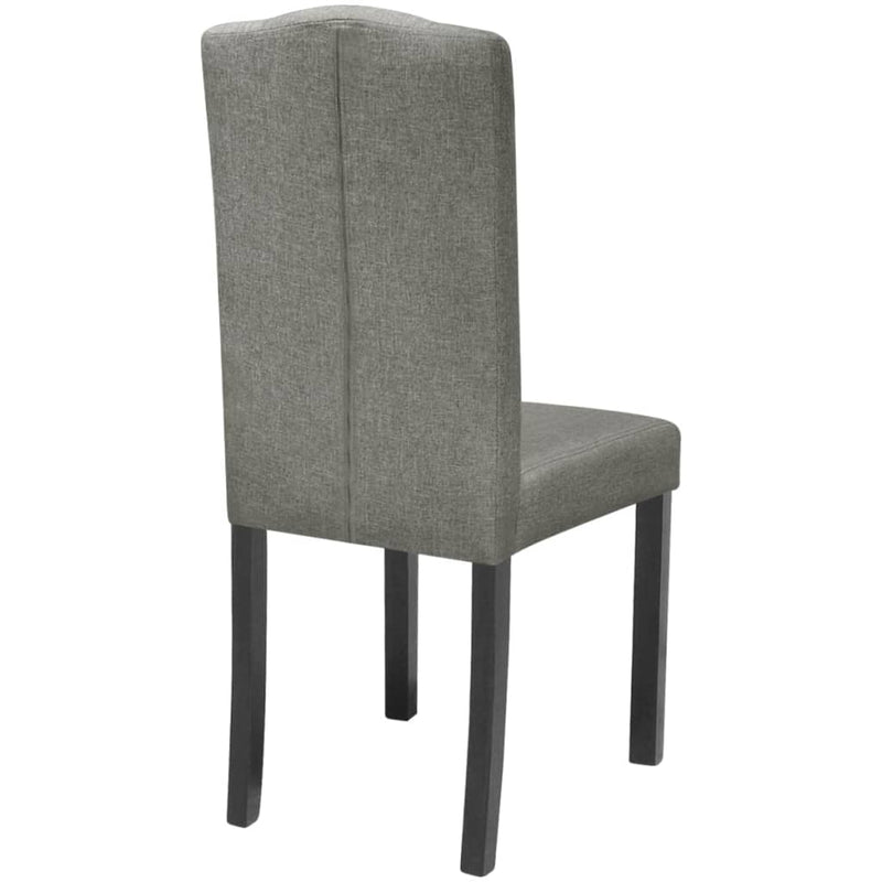 Dining Chairs 4 pcs Light Grey Fabric